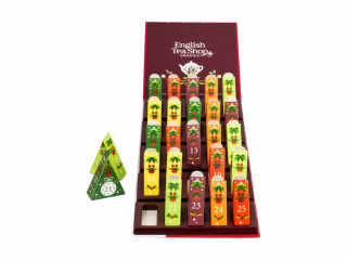 BIO Adventní kalendář Nástěnný - Vánoční čaj, 25 pyramidek, English Tea Shop