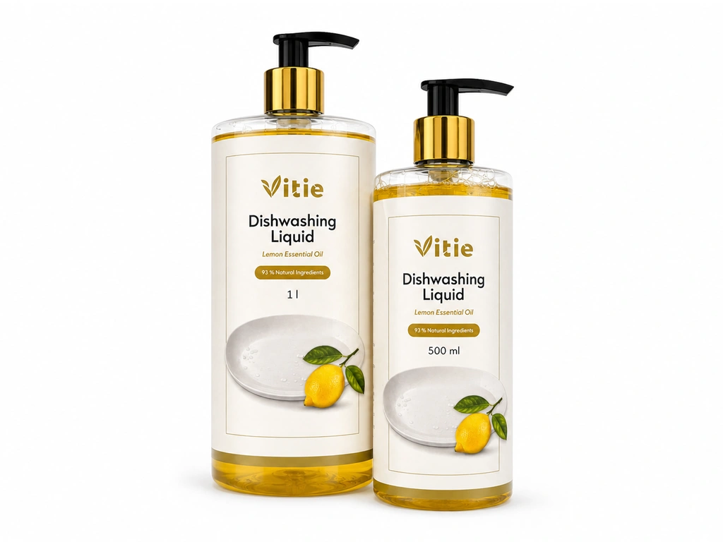 Prostředek na nádobí Citron s přírodními složkami, 1l Vitie