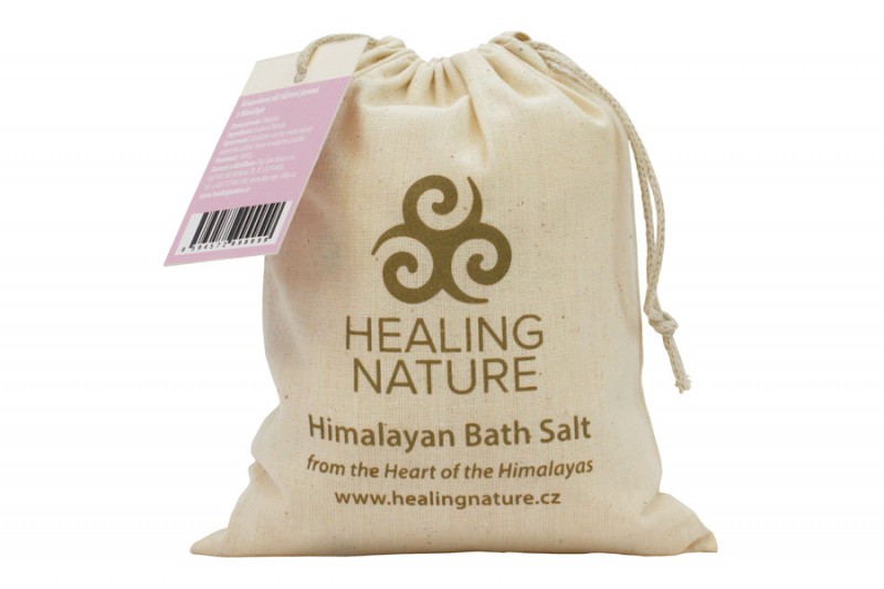 Sůl koupelová jemná růžová, 1 kg Healing Nature