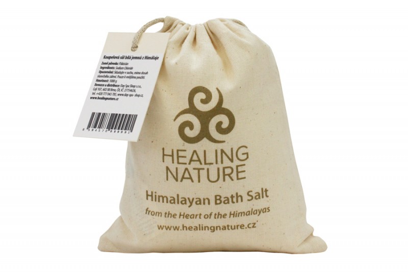 Sůl koupelová jemná bílá, 1 kg Healing Nature
