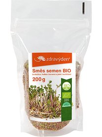 Směs semen na klíčení BIO - brokolice, ředkev růžová, jetel 200g Zdravý den