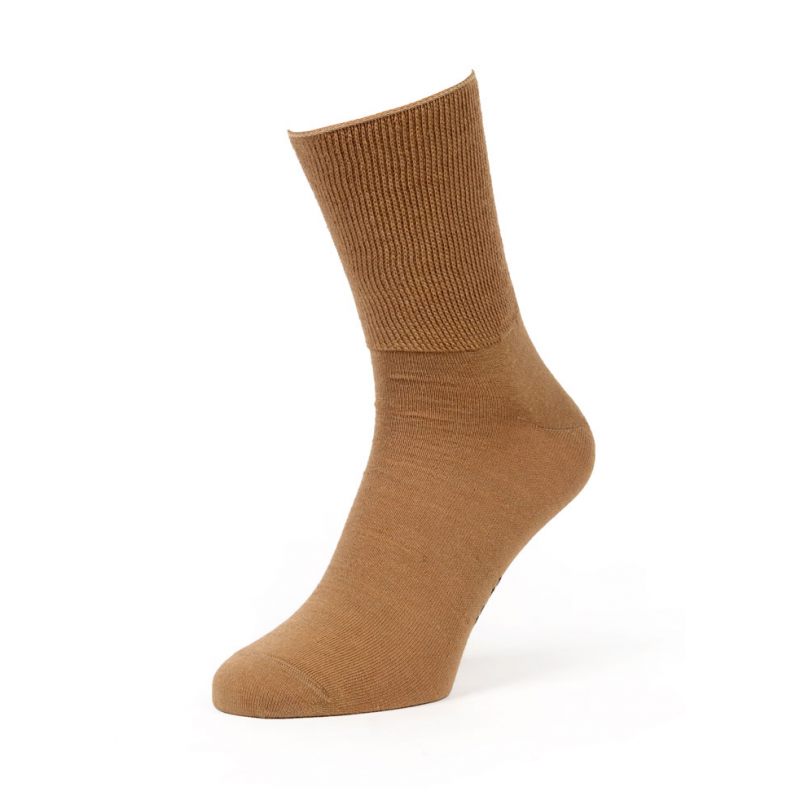 Volné ponožky vhodné pro oteklé nohy z velbloudí vlny 