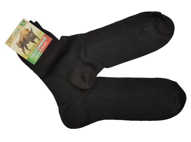Ponožky pánské černé síťované len s kopřivou