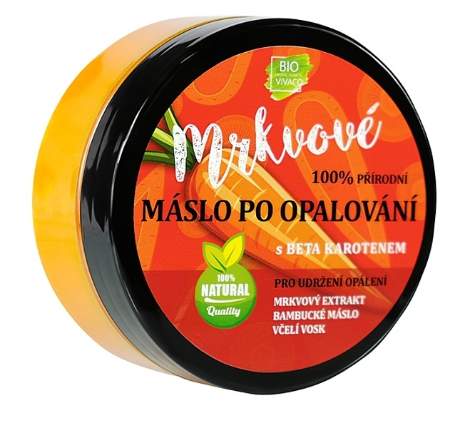 100% Přírodní máslo po opalování s mrkvovým extraktem 150 ml