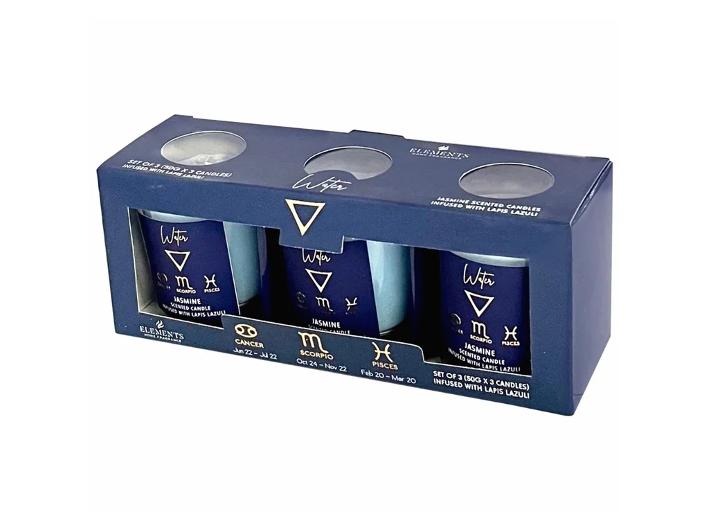 AROME Elements sada vonných svíček Voda 3 ks