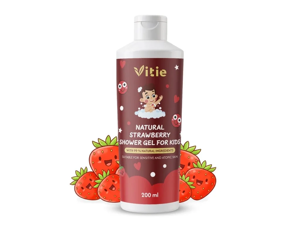 Vitie Přírodní dětský sprchový gel Jahoda 200 ml