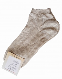 Ponožky kotníkové pánské lněné síťované