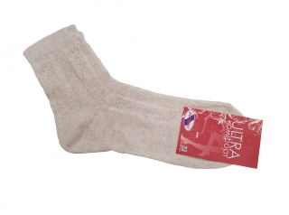 Dámské lněné ponožky Komfort Ažur