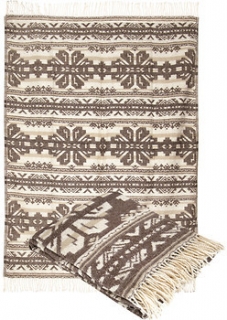Bavlněná deka s třásněmi ornament Etno, 100% bavlna