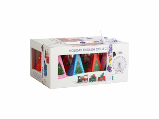 BIO Vánoční dárková krabička čajů - Sváteční kolekce, 12 pyramidek, English Tea 